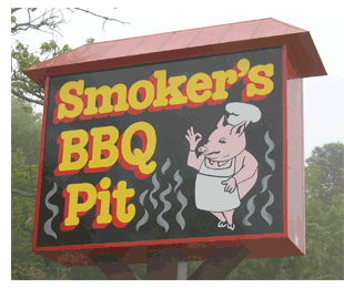Sign at Smoker’s BBQ Pit