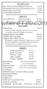 Watsons Carry Out Menu, Jefferson, Md -  Page 2