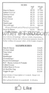 Watsons Carry Out Menu, Jefferson, Md -  Page 3